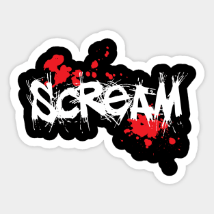 Scream horror design Sticker